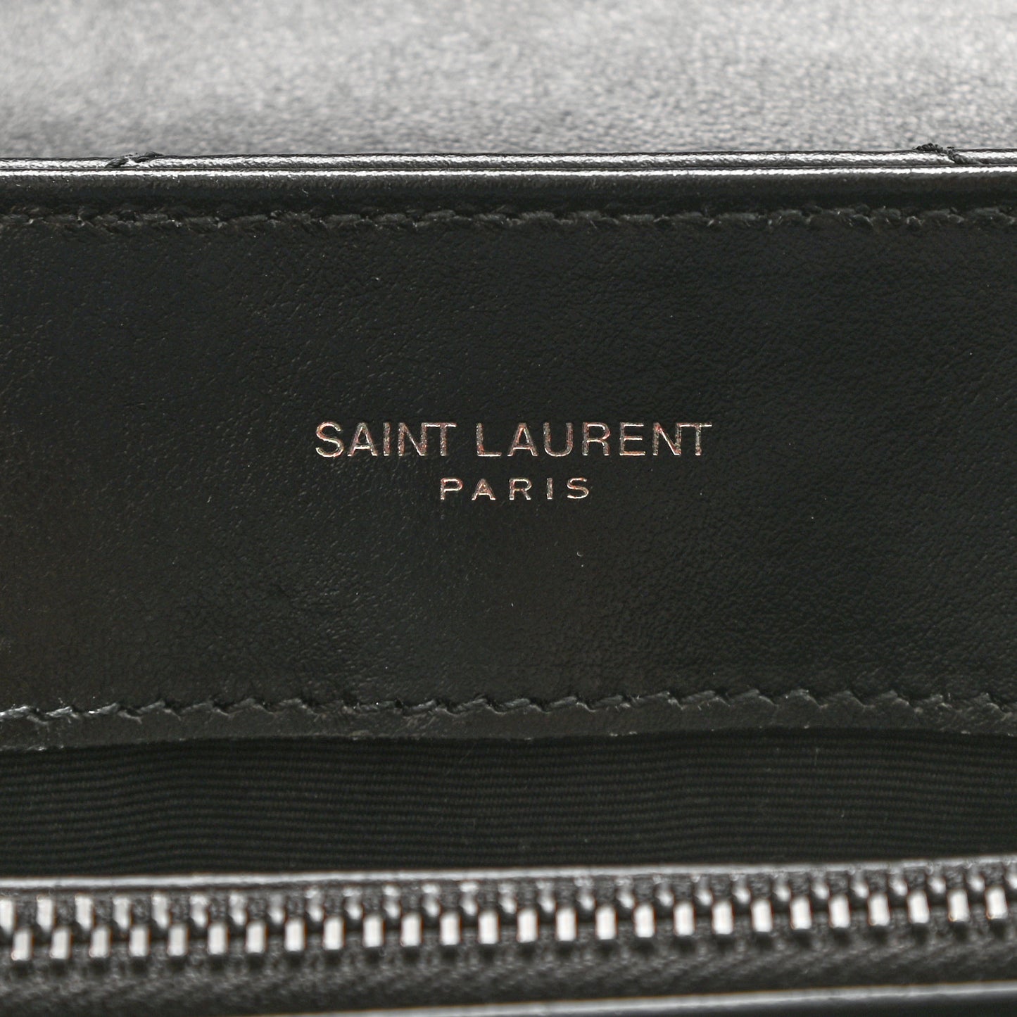 Calfskin Y Quilted Monogram Monochrome Small Loulou Chain Satchel Black