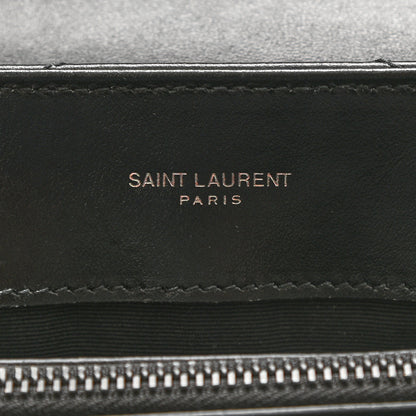 Saint Laurent Calfskin Y Quilted Monogram Monochrome Small Loulou Chain Satchel Black 5 of 10
