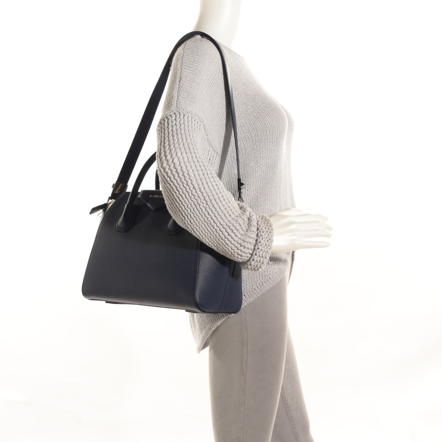 Givenchy Sugar Goatskin Small Antigona Navy 2 of 7