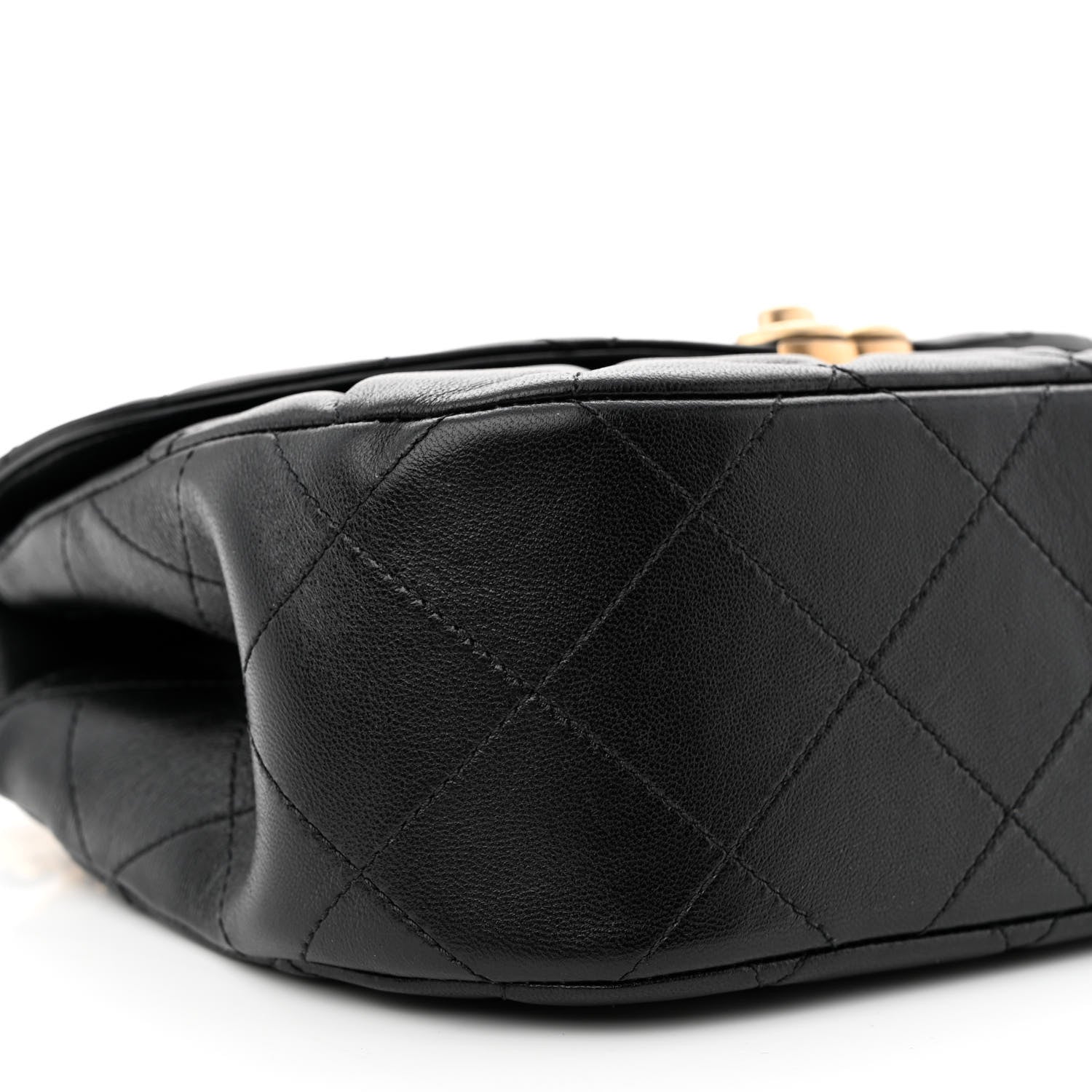 Chanel Lambskin Quilted Chain Messenger Bag Black 9 of 11