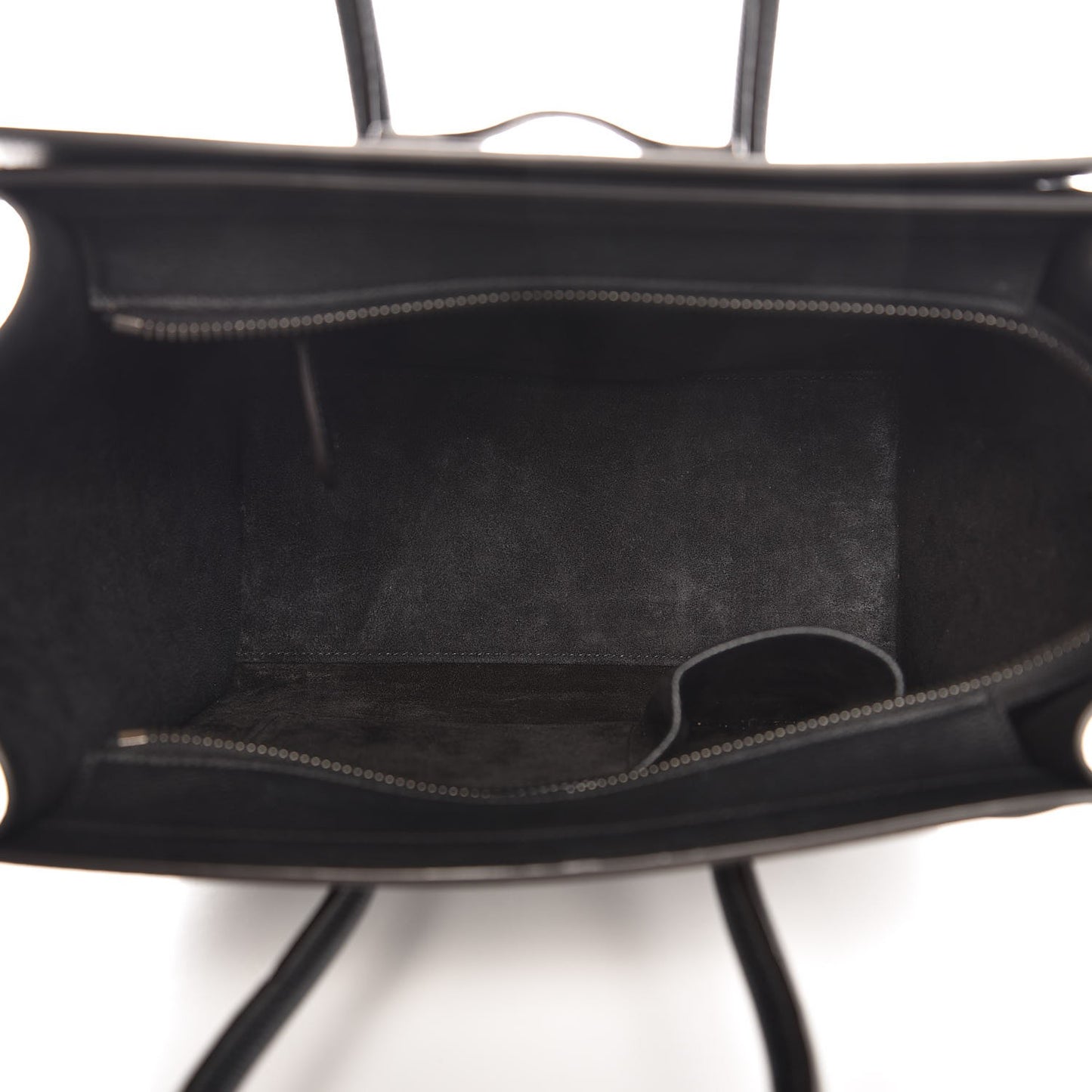 Drummed Calfskin Micro Luggage Black