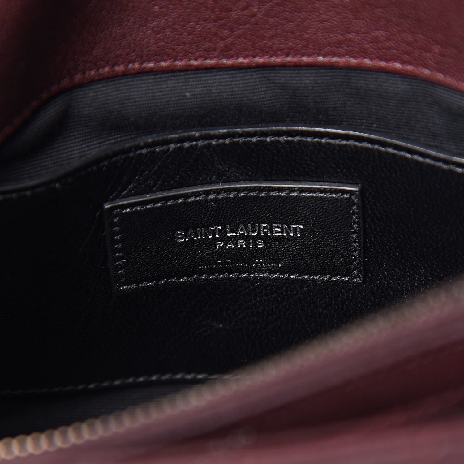 Saint Laurent Sheepskin Matelasse Chevron Monogram Medium College Bag Amaranto 6 of 11