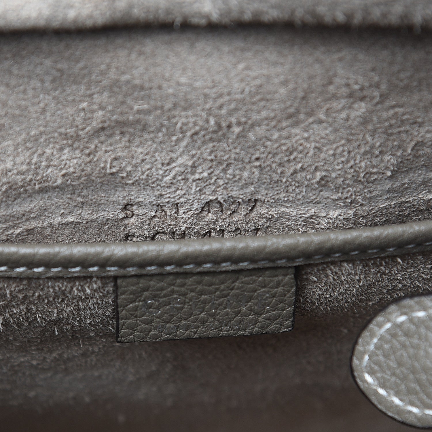 Celine Drummed Calfskin Nano Luggage Souris 7 of 10