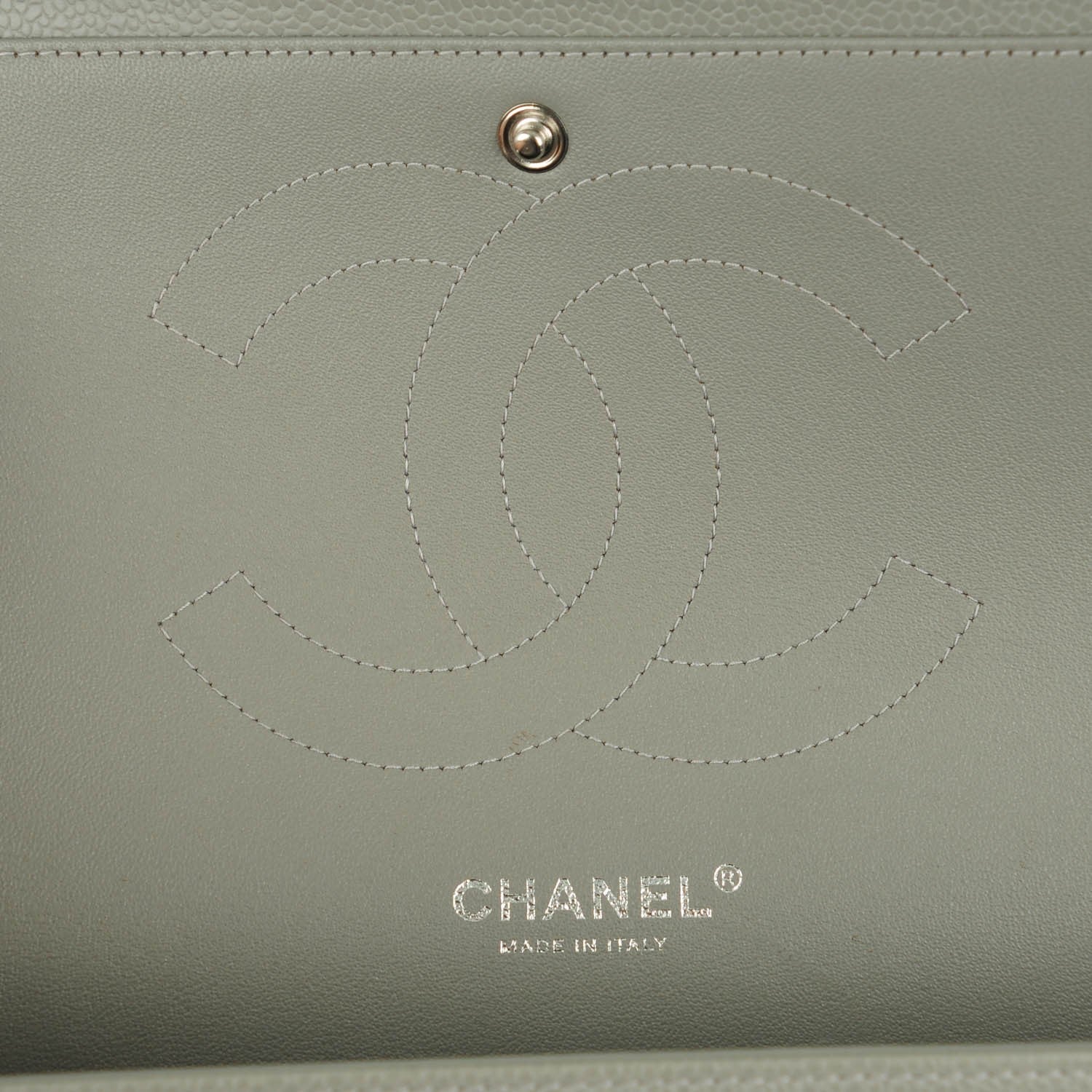 Chanel Caviar Quilted Jumbo Double Flap Grey 6 of 9