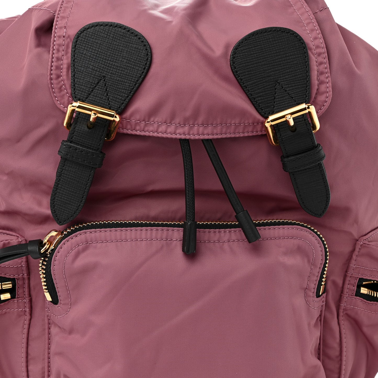 Nylon Medium Rucksack Backpack Mauve Pink