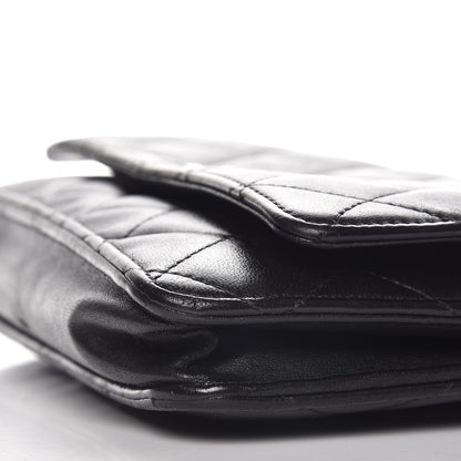 Chanel Lambskin Quilted Wallet On Chain WOC Black 14 of 15