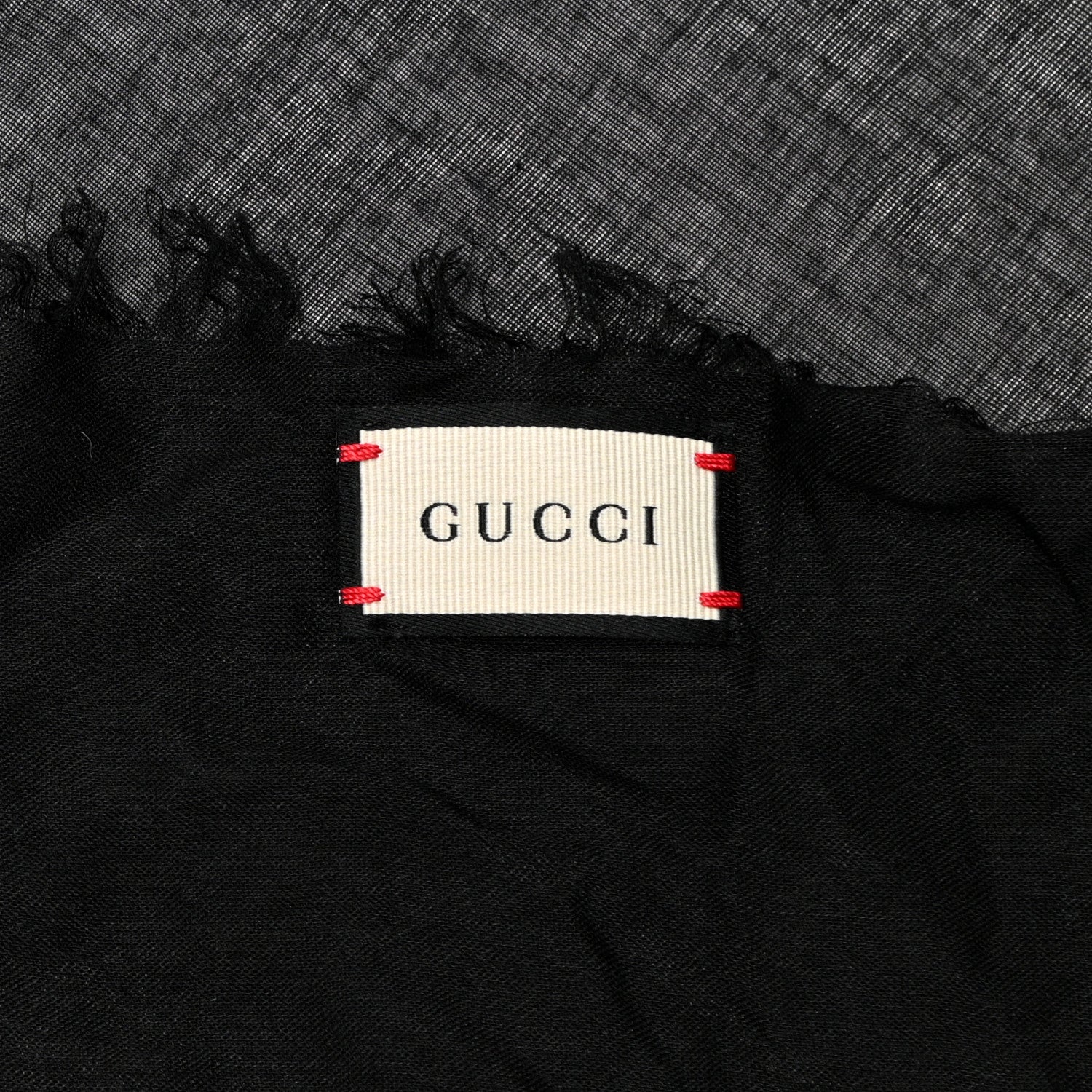 Gucci Modal Silk Coco Capitan Logo Square Scarf Black 3 of 4