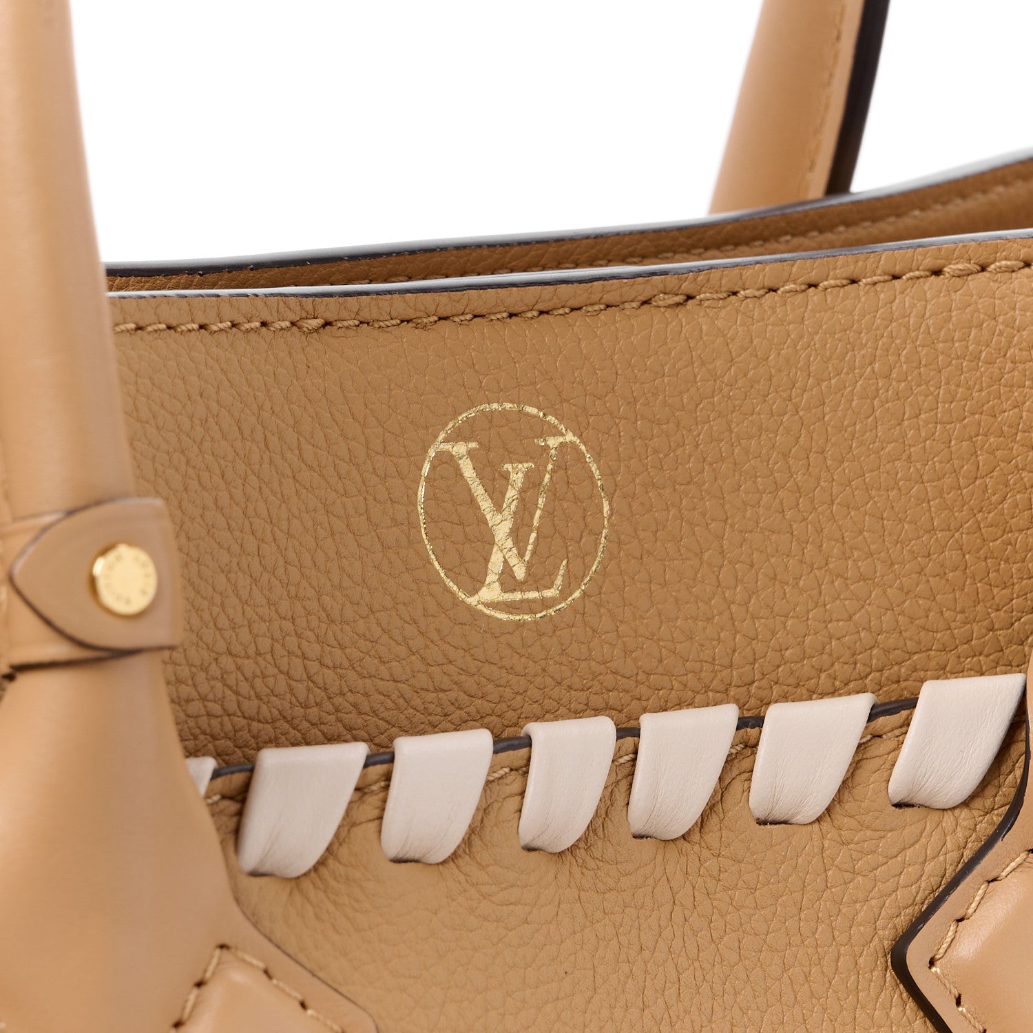 Louis Vuitton Calfskin Mahina Braided On My Side PM Arizona Brown 9 of 13