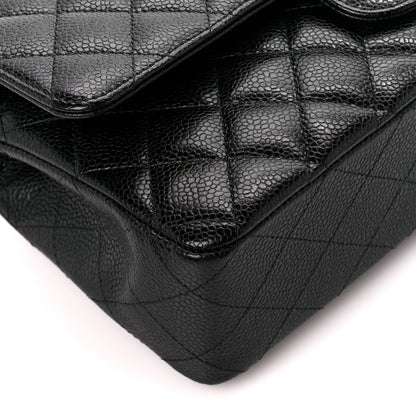 Chanel Caviar Quilted Medium Double Flap Black 10 of 11