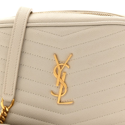 Saint Laurent Grain De Poudre Matelasse Monogram Mini Lou Camera Bag Crema Soft 8 of 10