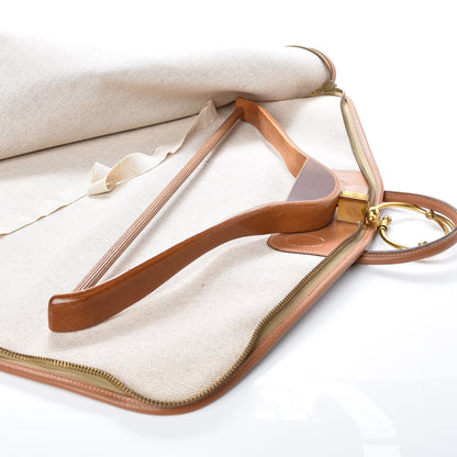 Hermes Toile Vache Calfskin Garment Bag Natural 7 of 9