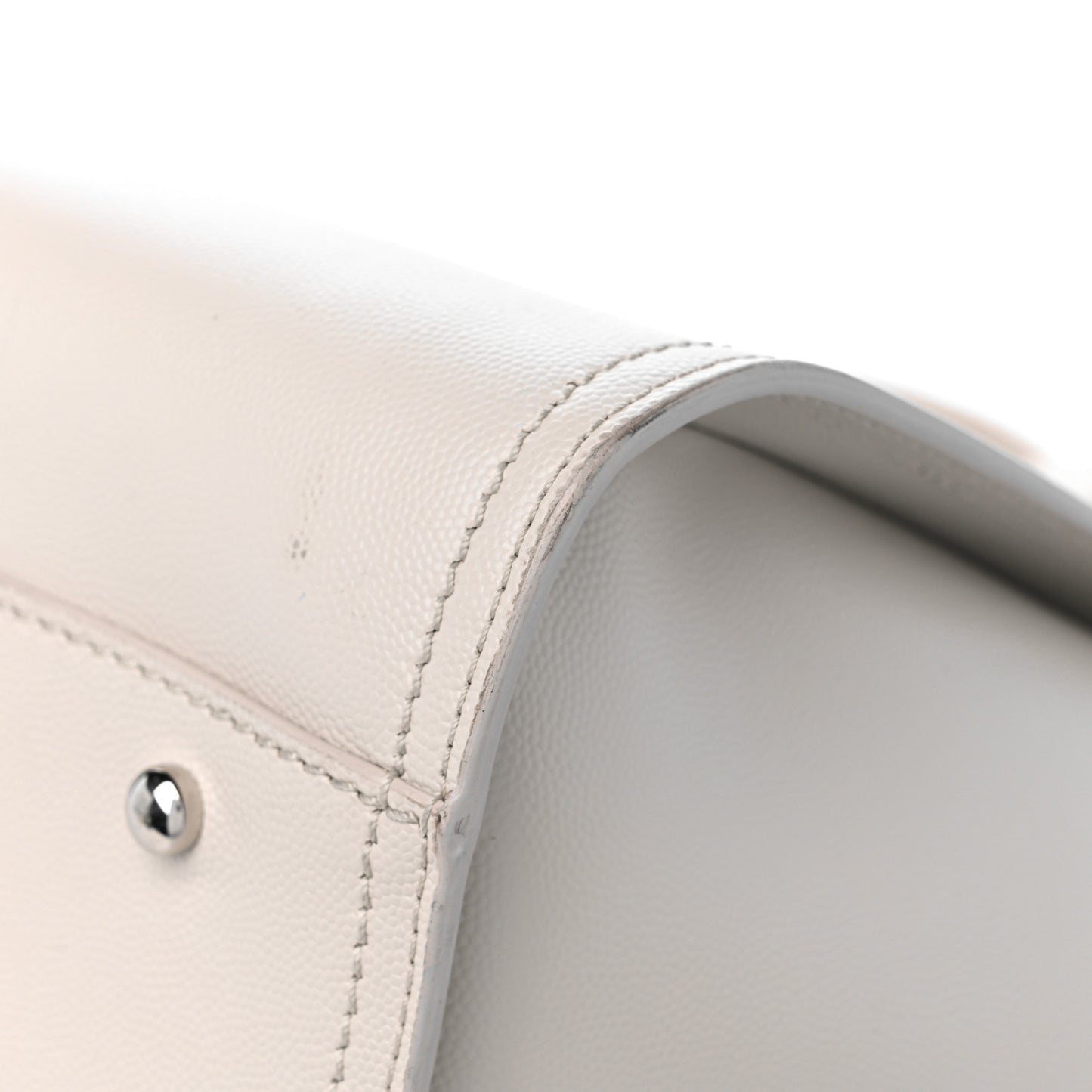 Caviar Medium Studded Deauville Tote White