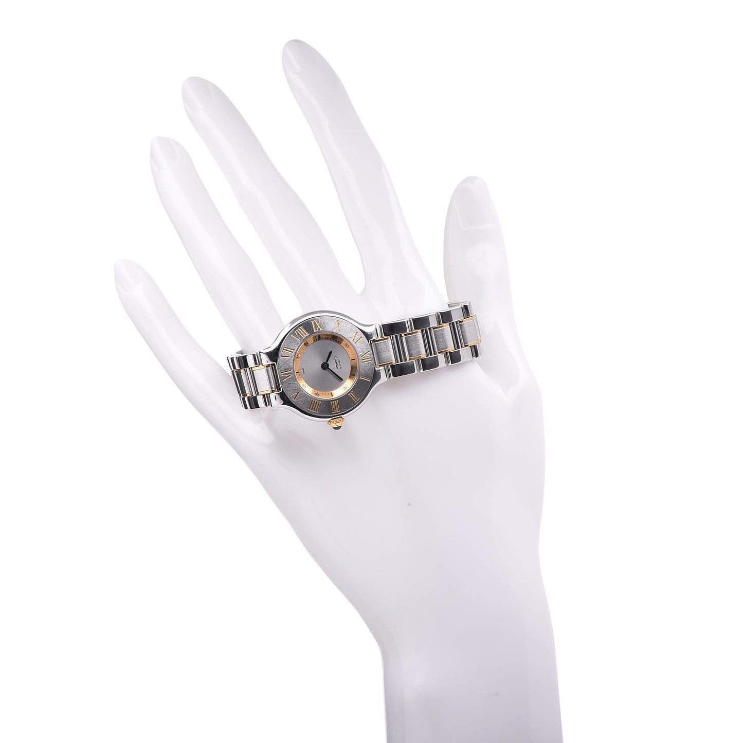 Stainless Steel 18K Yellow Gold 28mm Must De 21 Quartz Watch