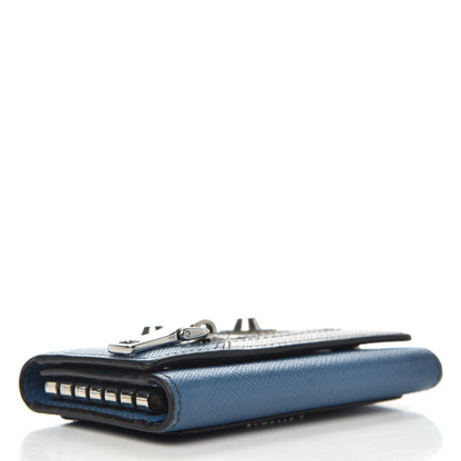 Prada Saffiano Robot 6 Key Holder Blue 4 of 6