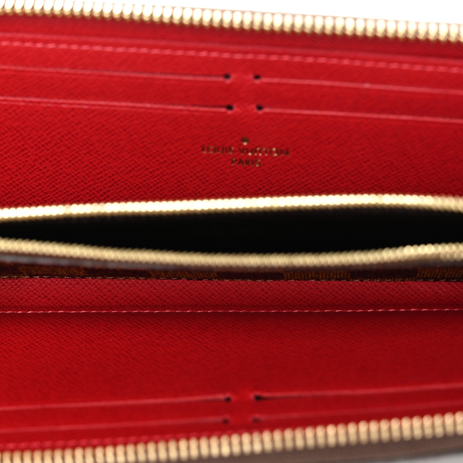Louis Vuitton Damier Ebene Clemence Wallet Cherry 5 of 7