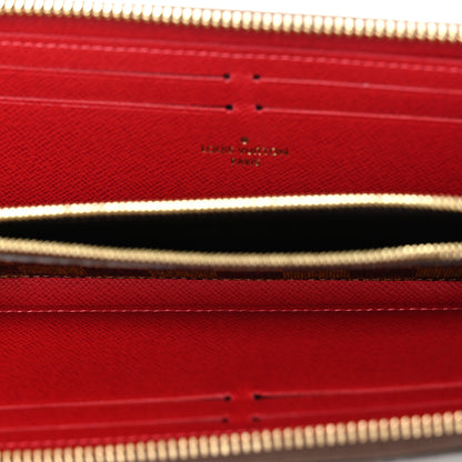 Louis Vuitton Damier Ebene Clemence Wallet Cherry 5 of 7