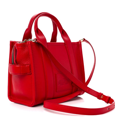 Marc Jacobs Grained Calfskin Small The Tote Bag Red 3 of 12