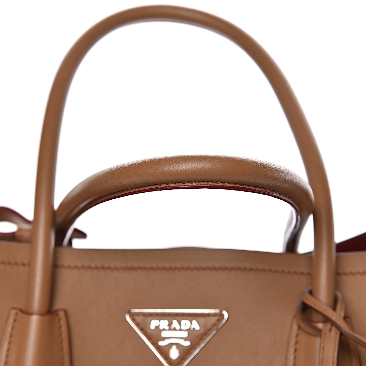 City Calfskin Large Double Bag Caramel Fuoco