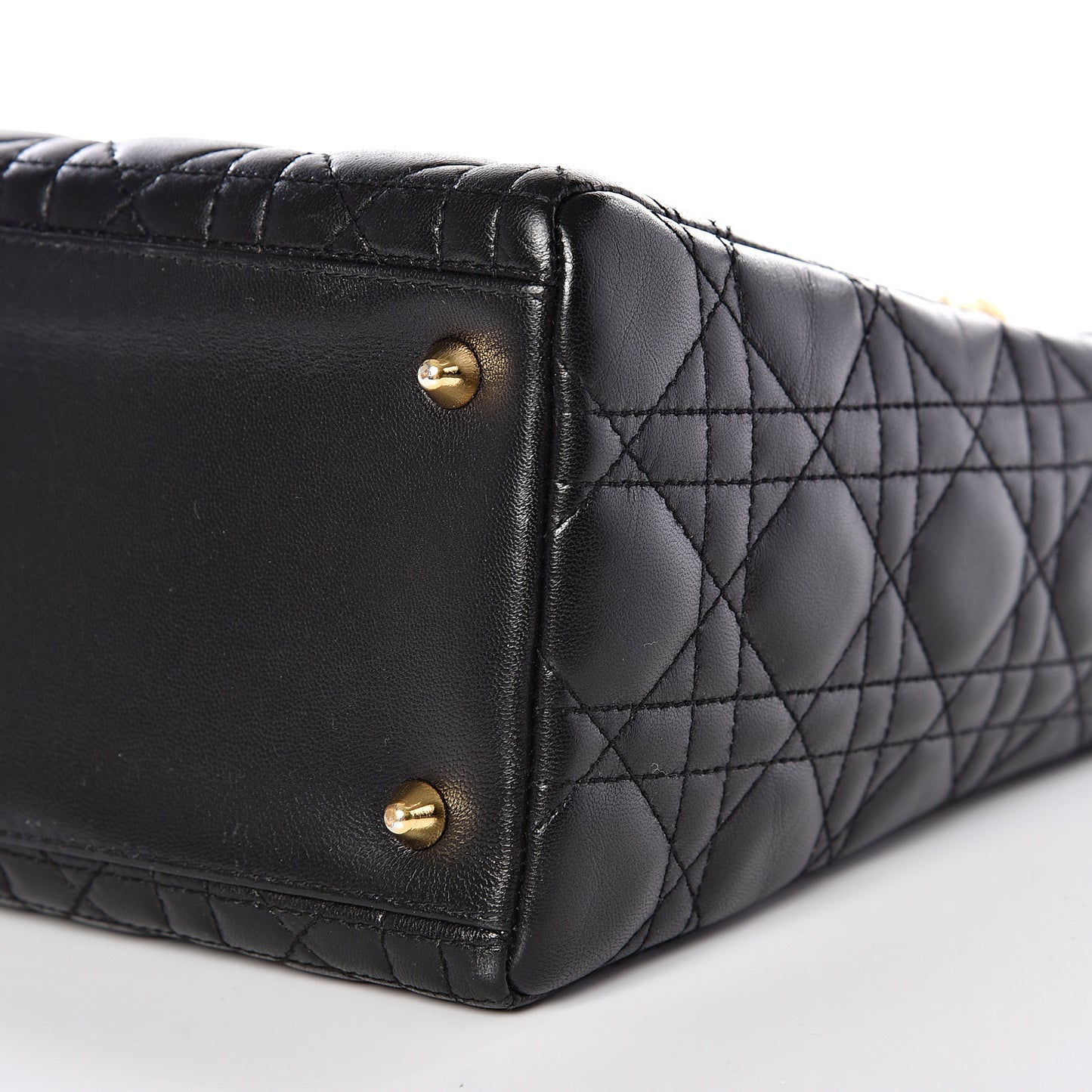 Lambskin Cannage Medium Lady Dior Black