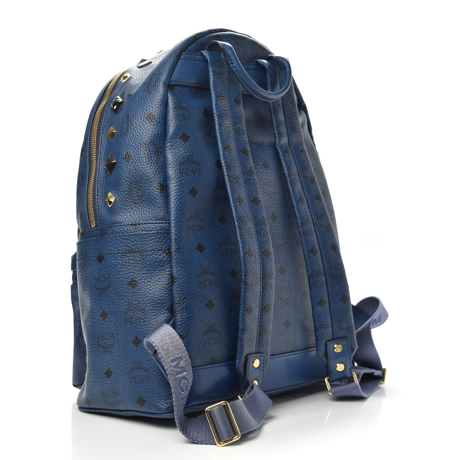 MCM Visetos Studded Medium Stark M Backpack Blue 2 of 7