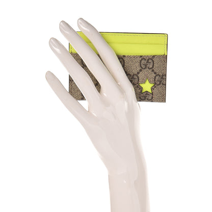 Gucci GG Supreme Stars Card Holder Yellow 2 of 6