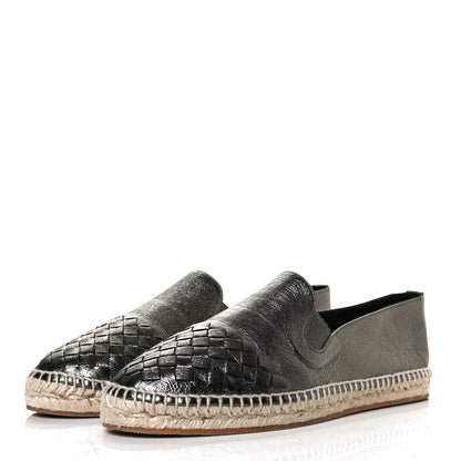 Bottega Veneta Nappa Intrecciato Gala Espadrille 39 Argento Antique 3 of 11