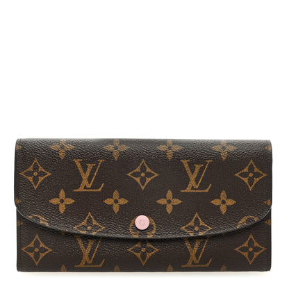 Louis Vuitton Monogram Emilie Wallet Rose Ballerine 1 of 6