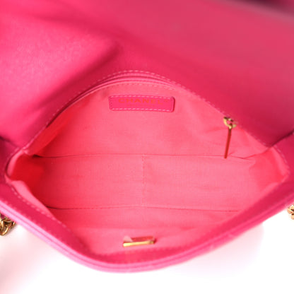 Chanel Shiny Caviar Quilted Small Chain Melody Flap Dark Pink 5 of 10