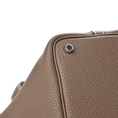 Hermes Taurillon Clemence Picotin Lock 18 PM Etoupe 10 of 12