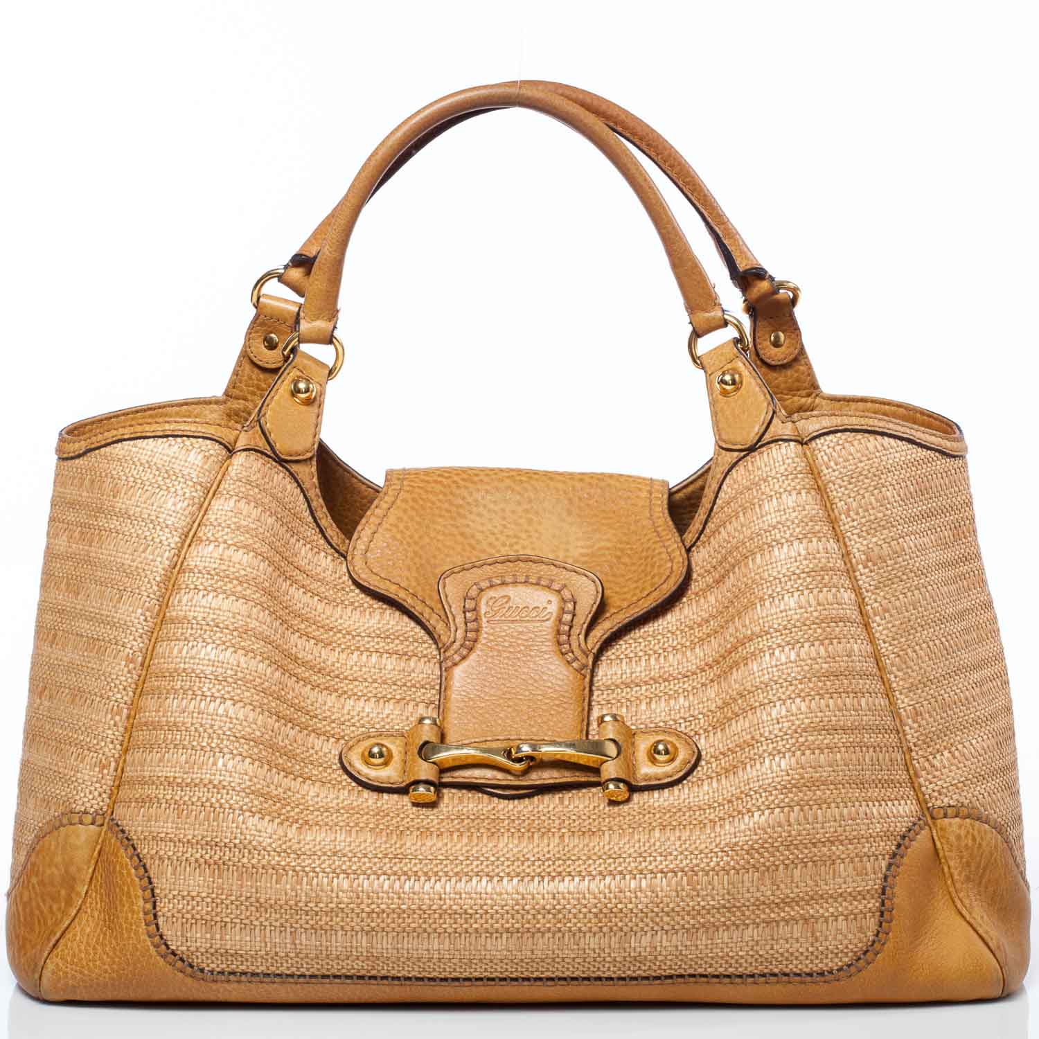 Gucci Straw New Pelham Large Tote 1 of 10