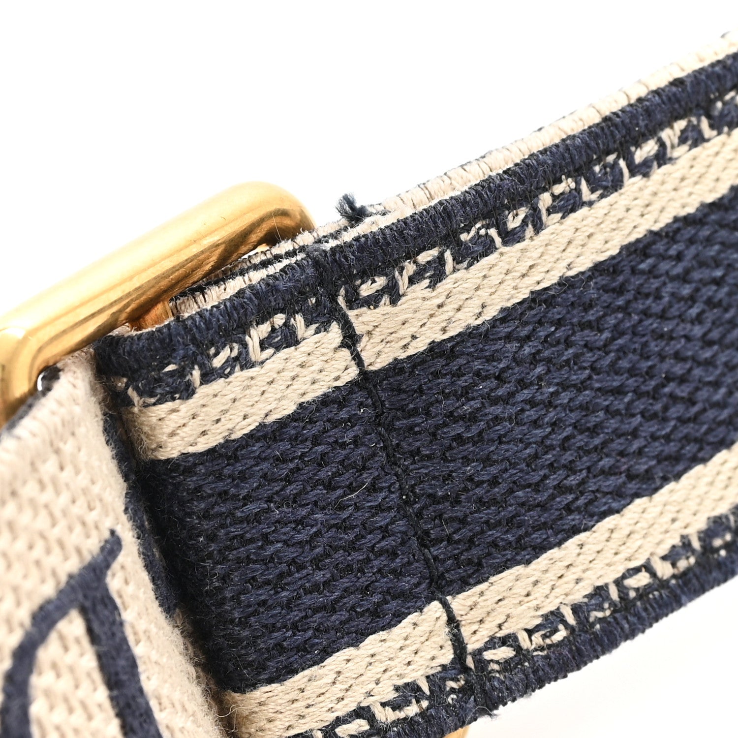 Christian Dior Canvas Embroidered Shoulder Strap Black 4 of 4