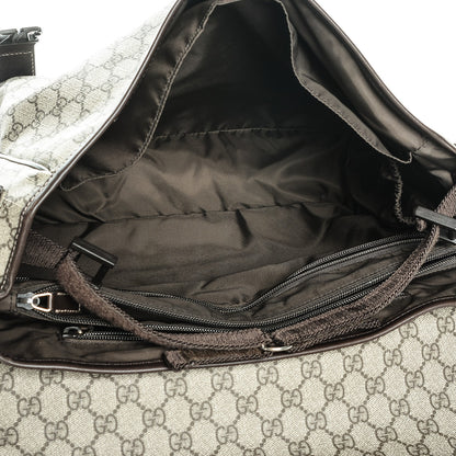 Gucci GG Plus Monogram Messenger Diaper Bag Dark Brown 5 of 9