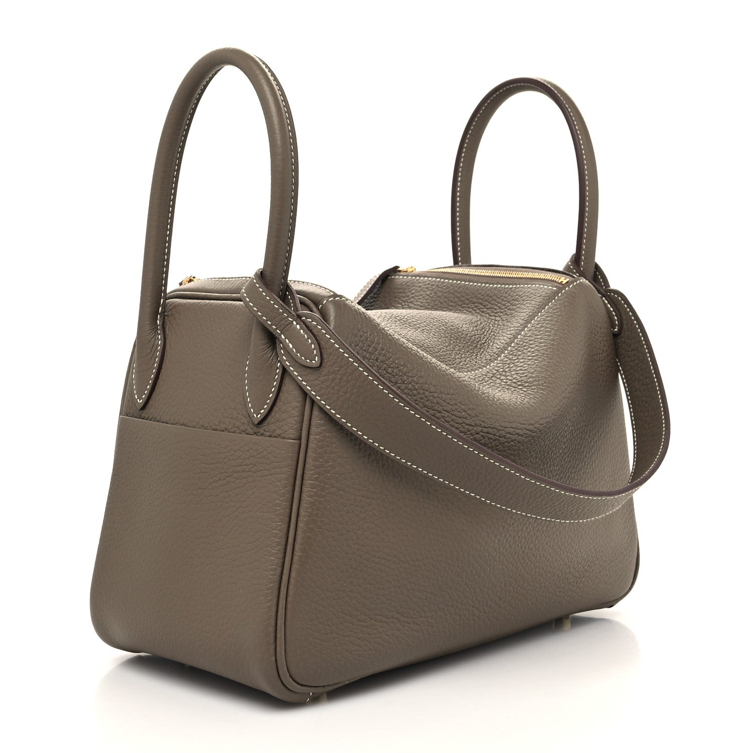 Hermes Taurillon Clemence Lindy 26 Etoupe 3 of 13