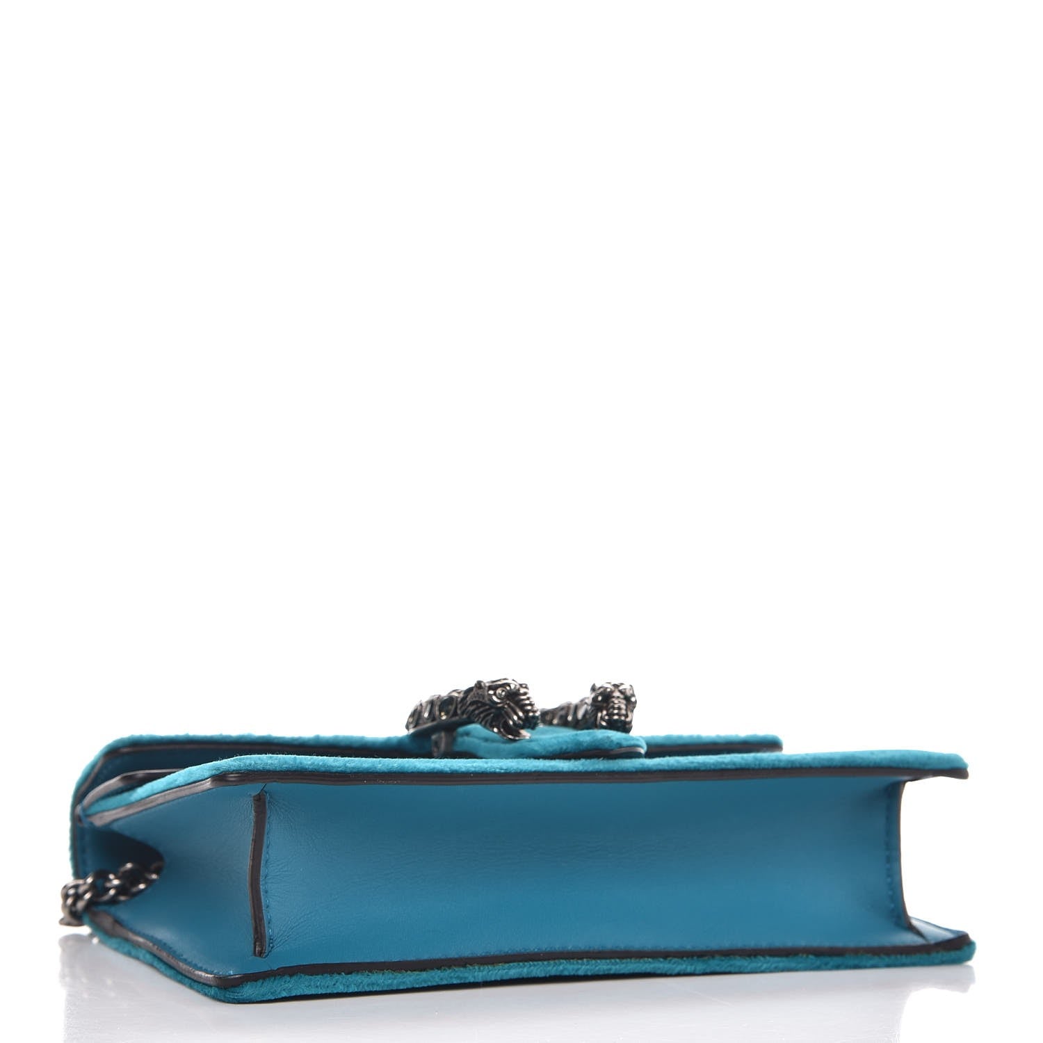 Gucci Velvet Super Mini Dionysus Shoulder Bag Pavone Cyan 4 of 7