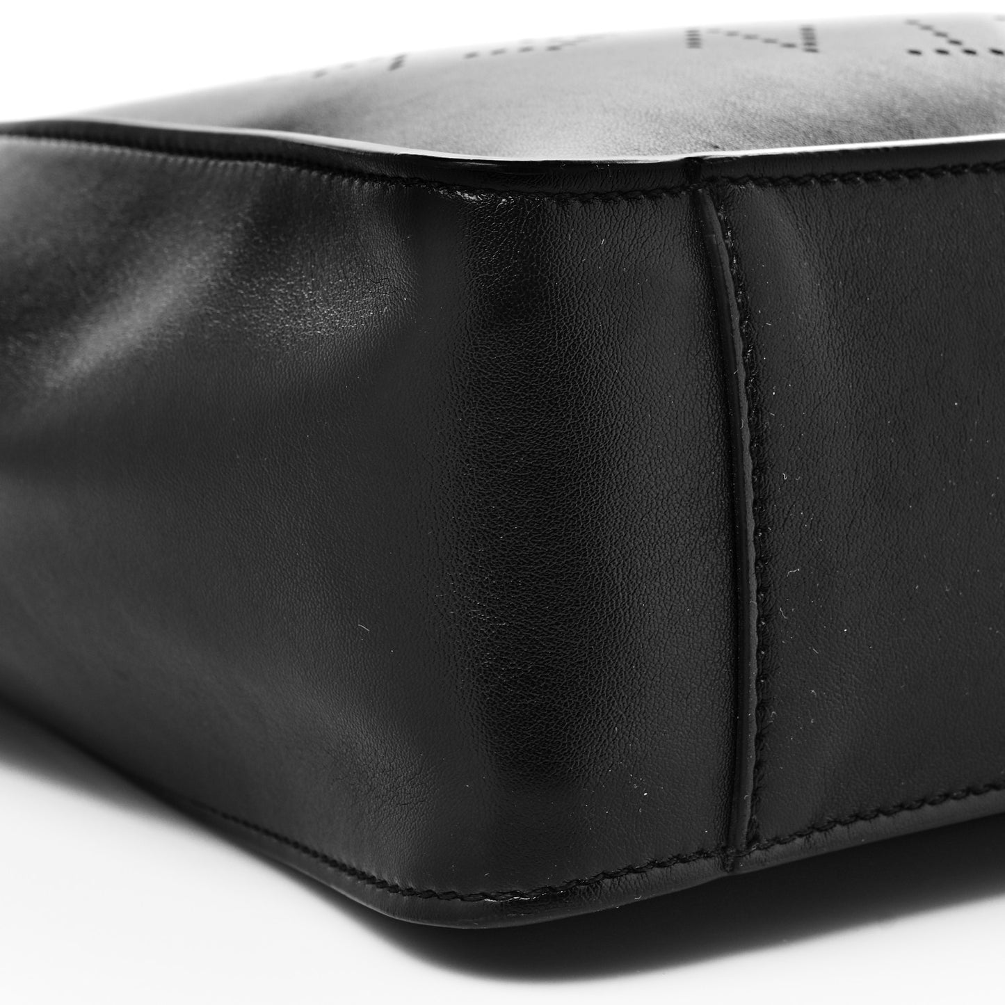 Eco Alter Nappa Perforated Logo Mini Crossbody Black