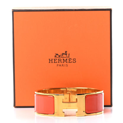 Hermes Enamel Wide Clic Clac H Bracelet GM Orange Fruite 5 of 5