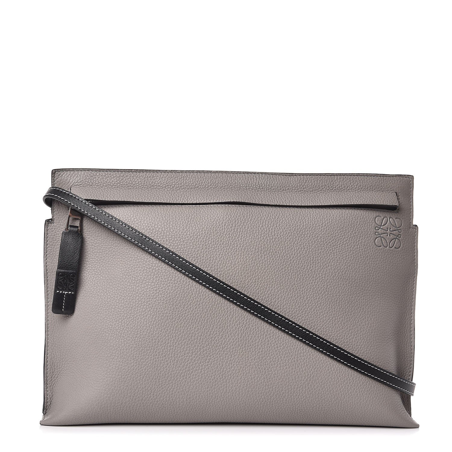 Loewe Calfskin T Pouch Bag Smoke Grey Anthracite 1 of 7