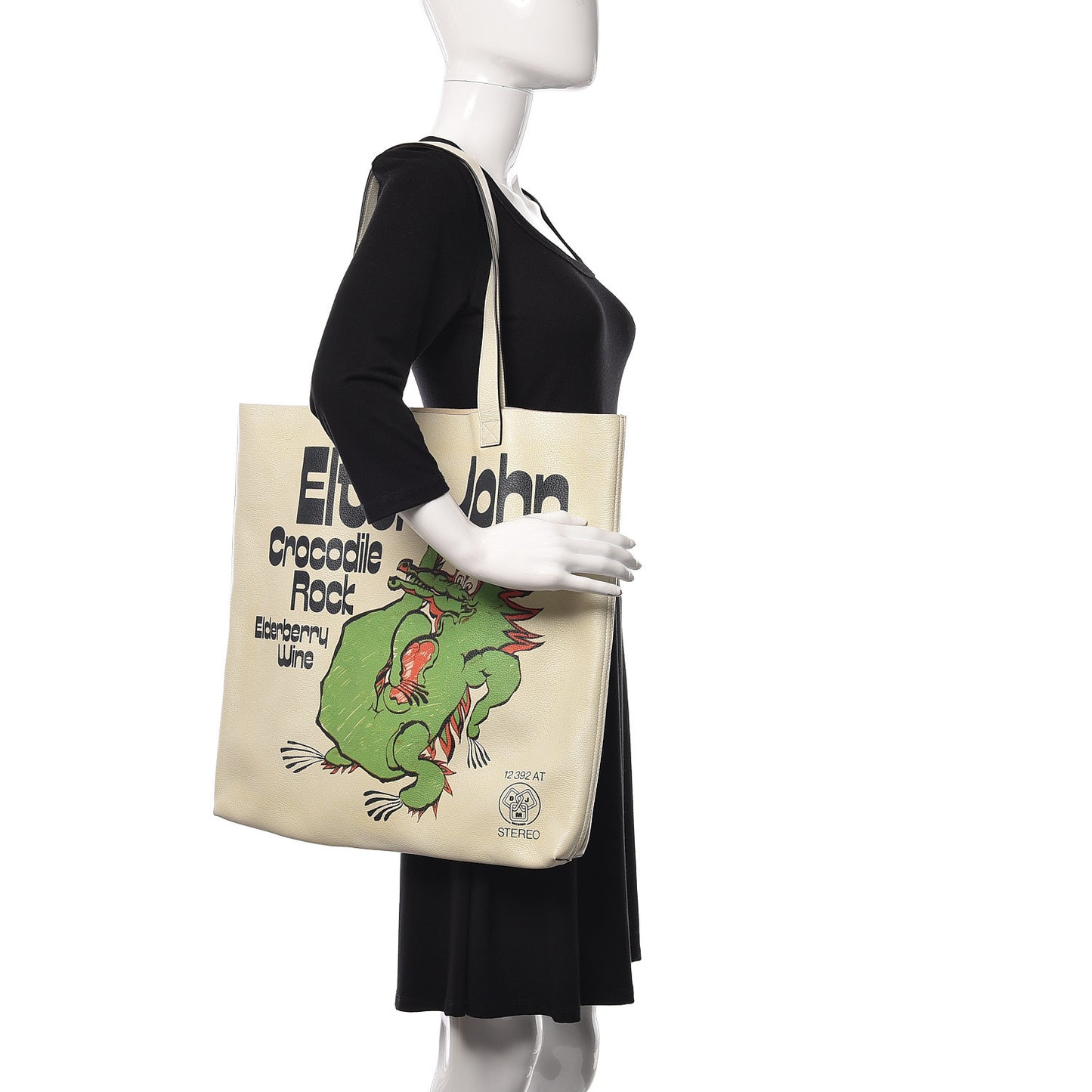 Calfskin Elton John Crocodile Rock Tote Off White