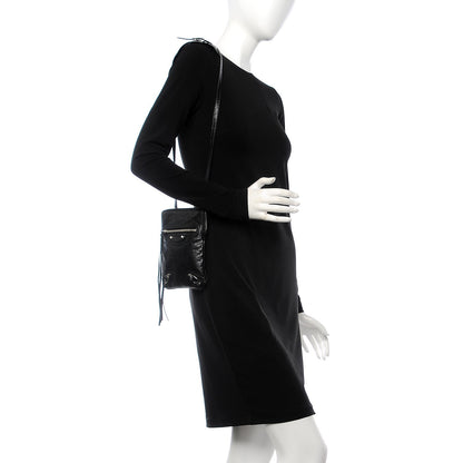 Balenciaga Agneau Classic Hardware Phone Holder Bag Black 2 of 7