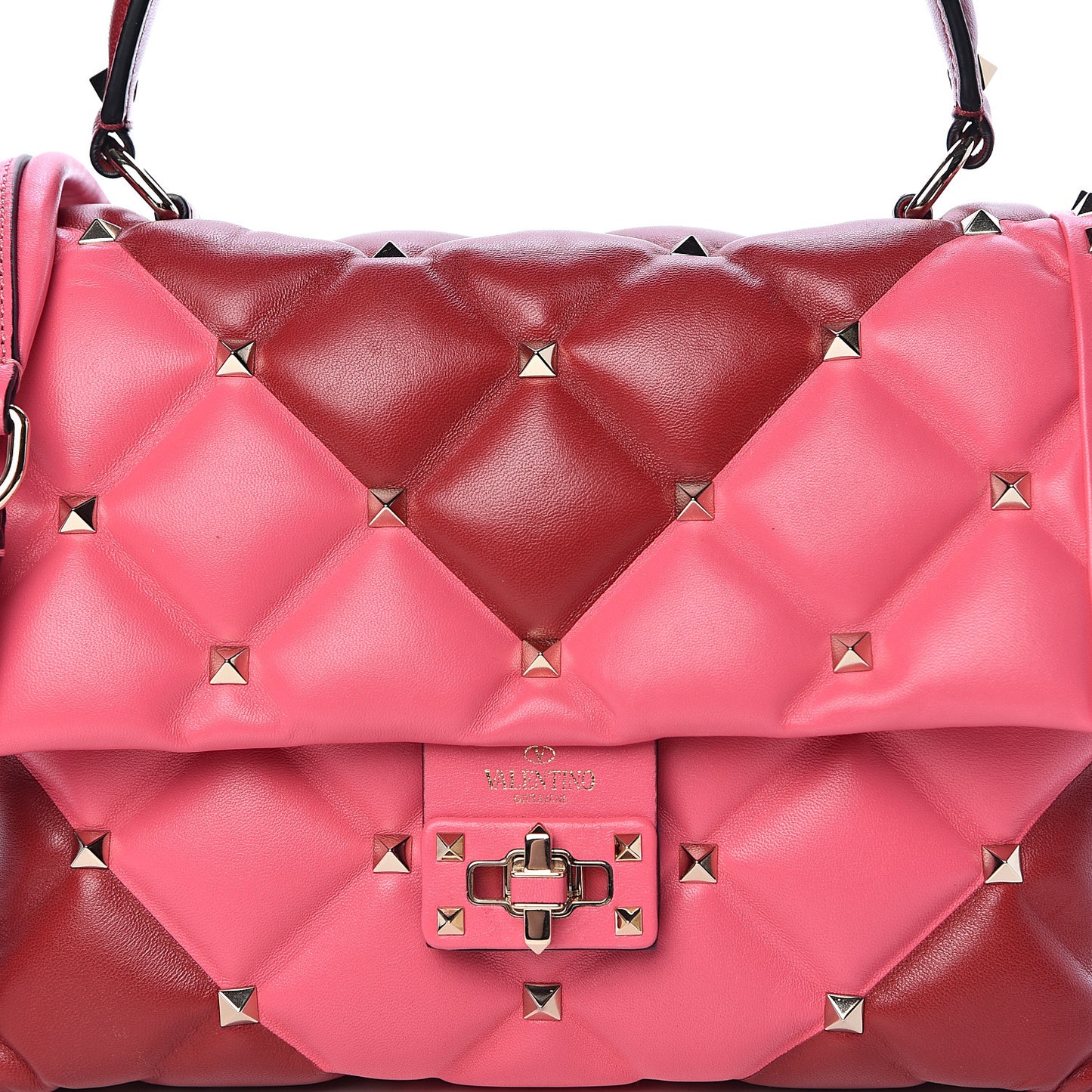 Nappa Medium Candystud Top Handle Bag Rosso Valentino Shadow Pink