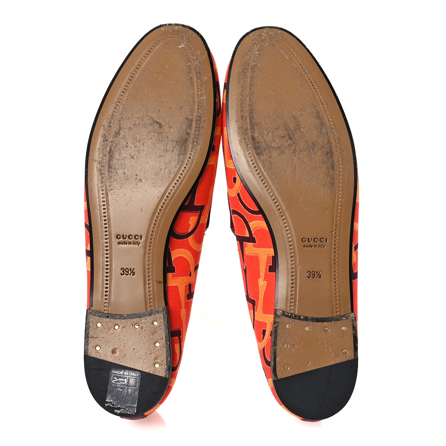 Betis Glamour Canvas Horsebit Print Womens Jordaan Loafers 39.5 Orange Red Rosso Ancora