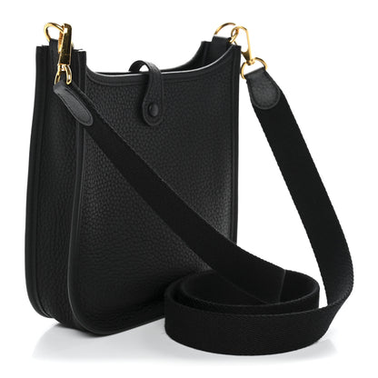 Hermes Taurillon Clemence Evelyne TPM Black 3 of 10