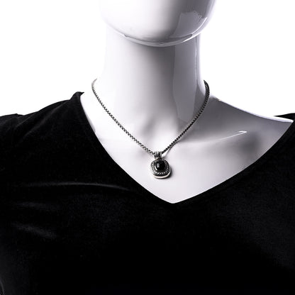 David Yurman Sterling Silver 14K Yellow Gold Black Onyx Albion Pendant Necklace 3 of 7