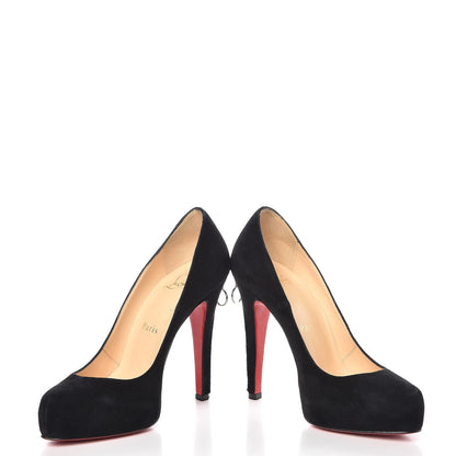 Christian Louboutin Suede Bianca Back Zip 120 Pumps 35 Black 5 of 12