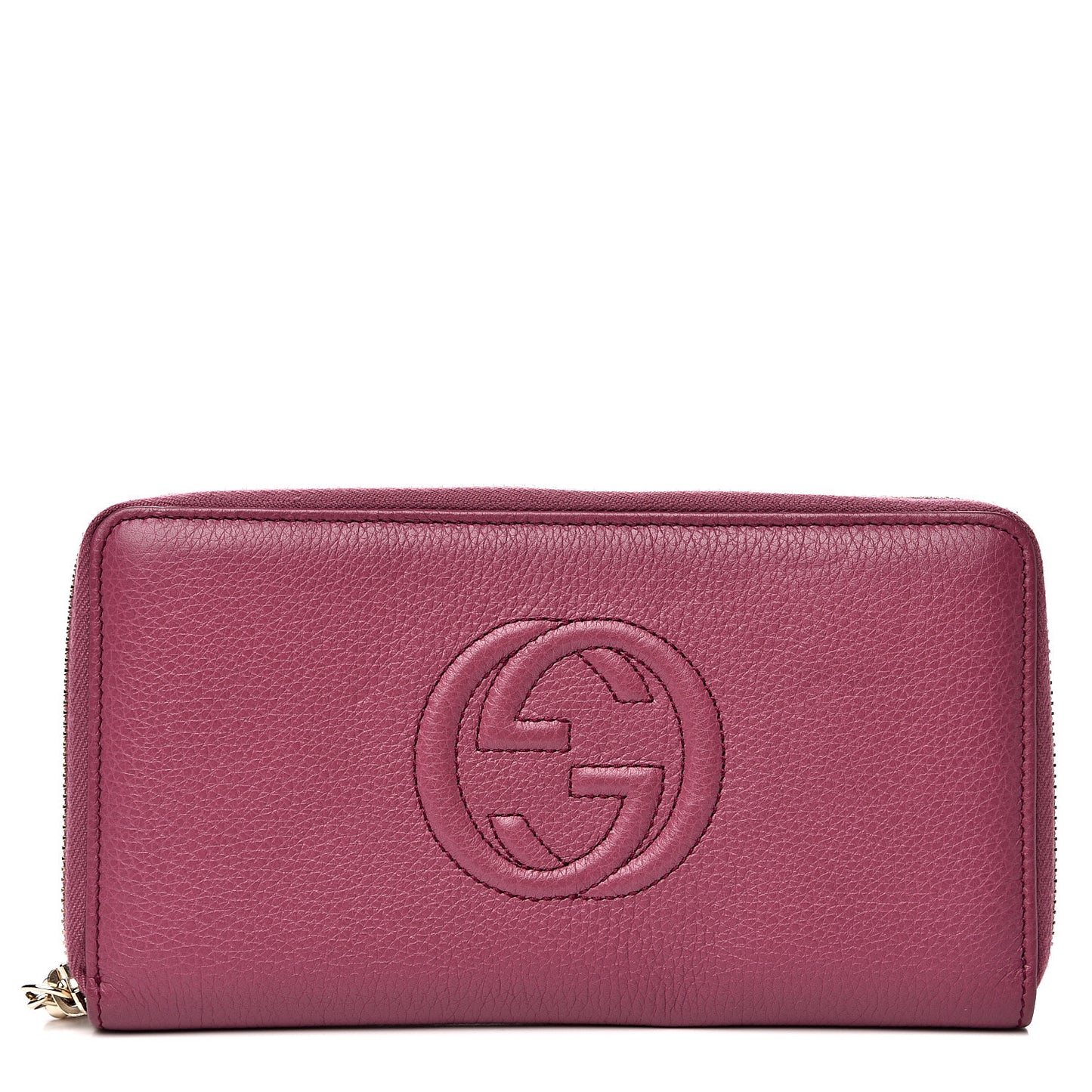 Pebbled Calfskin Soho Zip Around Wallet Peonia Flower