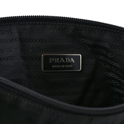 Prada Tessuto Nylon Soft Calfskin Sling Belt Bag Black 5 of 7