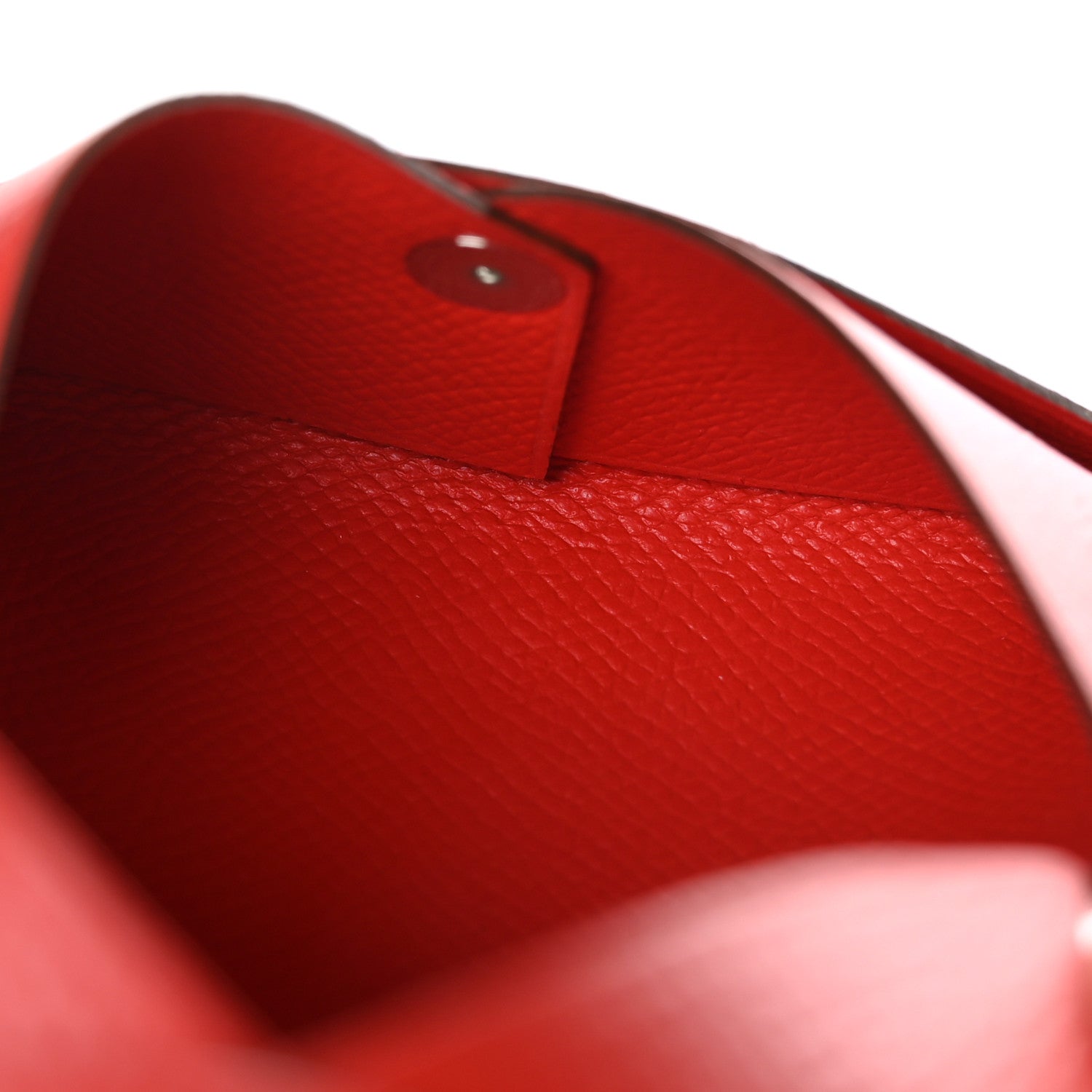 Hermes Epsom Calvi Card Case Rouge De Coeur 7 of 9