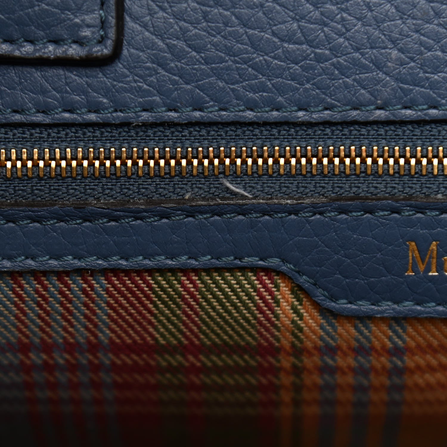 Mulberry Heavy Grain Small Belted Bayswater Tote Blue 12 of 15