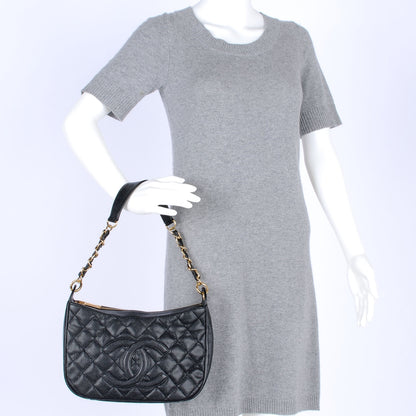Chanel Caviar Quilted Hobo Bag Black 2 of 7