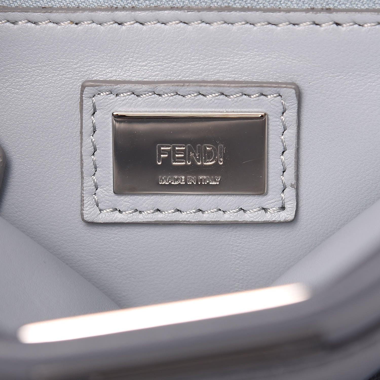 Fendi Nappa Colorblock Mini Peekaboo Iconic Satchel Tempesta Nebula Polvere 7 of 12